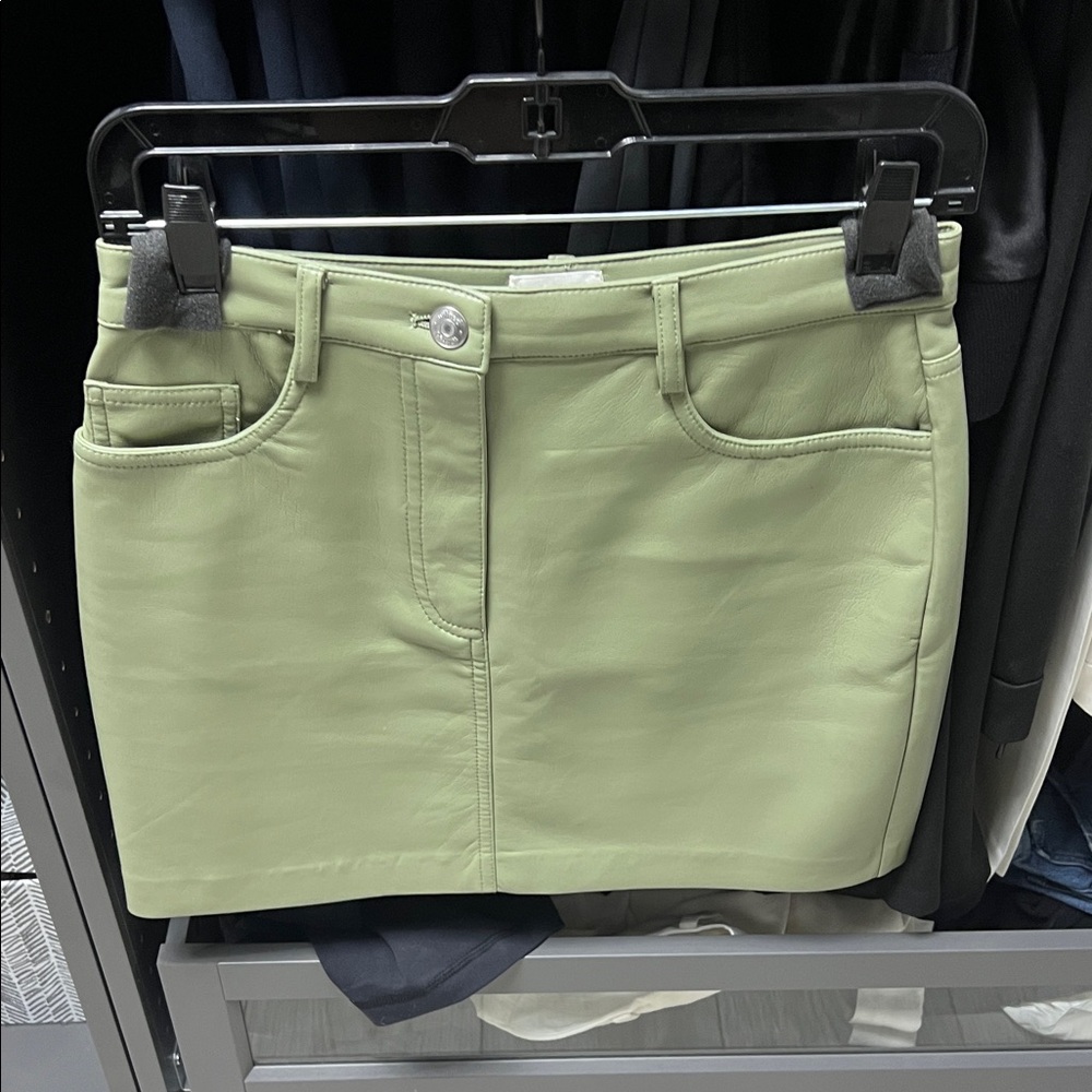 Sleek Green Mini Skirt